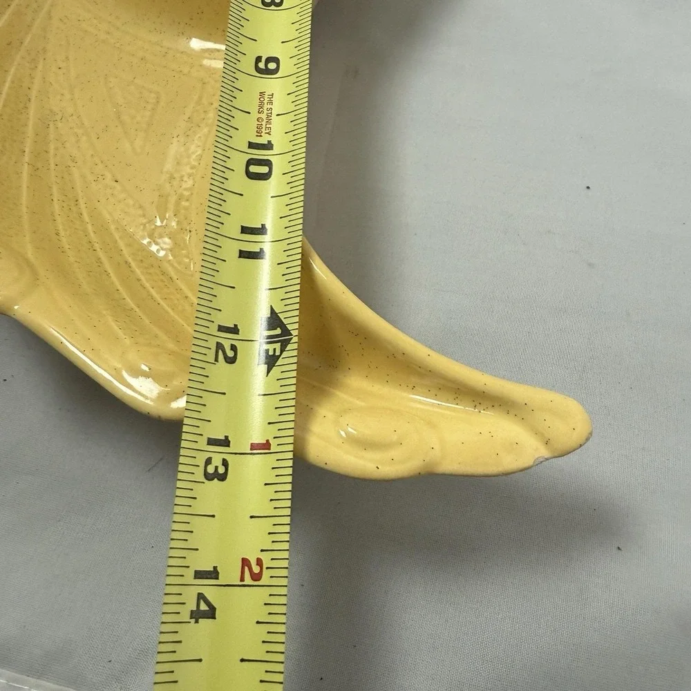 MCM California Pottery WINGS Appetizer Set Chip & Dip Yellow with Brown‎ Specks
